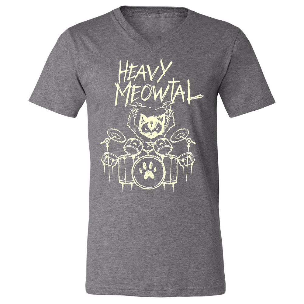 Unisex V-Neck T-Shirt - RU8Q6WCU - Deep Heather - 13