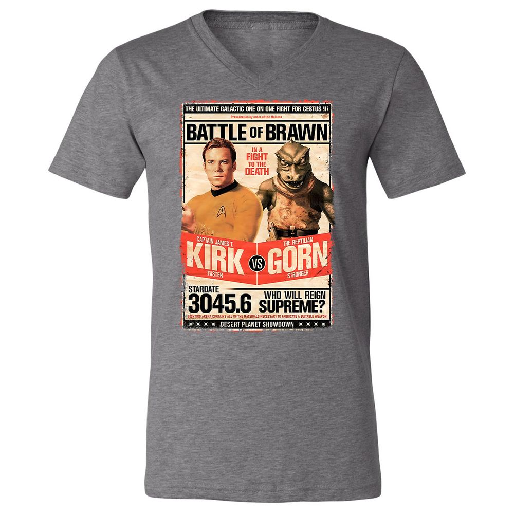 Unisex V-Neck T-Shirt - T79FDUXP - Deep Heather - 13