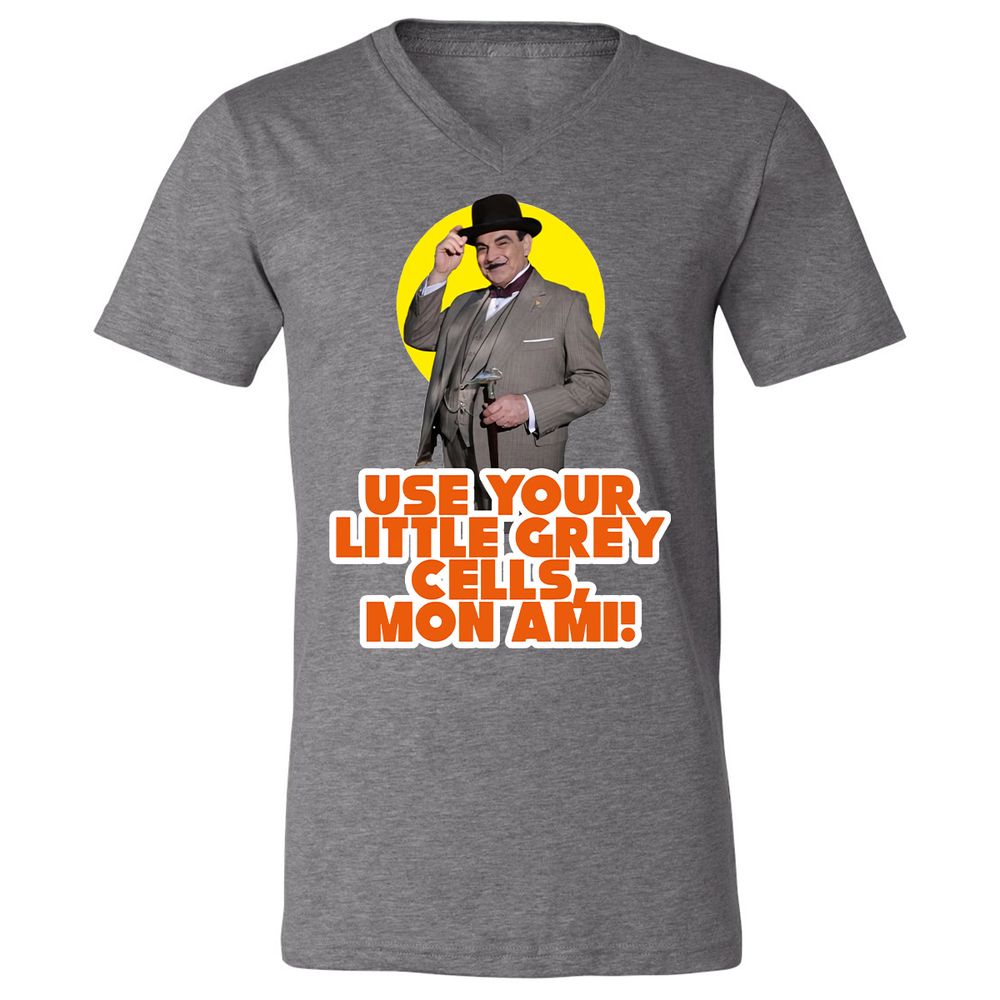 Unisex V-Neck T-Shirt - BKF9Z4MQ - Deep Heather - 13