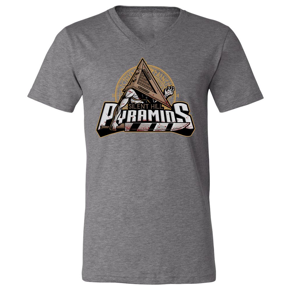 Unisex V-Neck T-Shirt - YXBG6ET9 - Deep Heather - 13