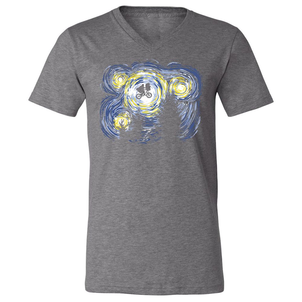 Unisex V-Neck T-Shirt - KNPXQMZB - Deep Heather - 13