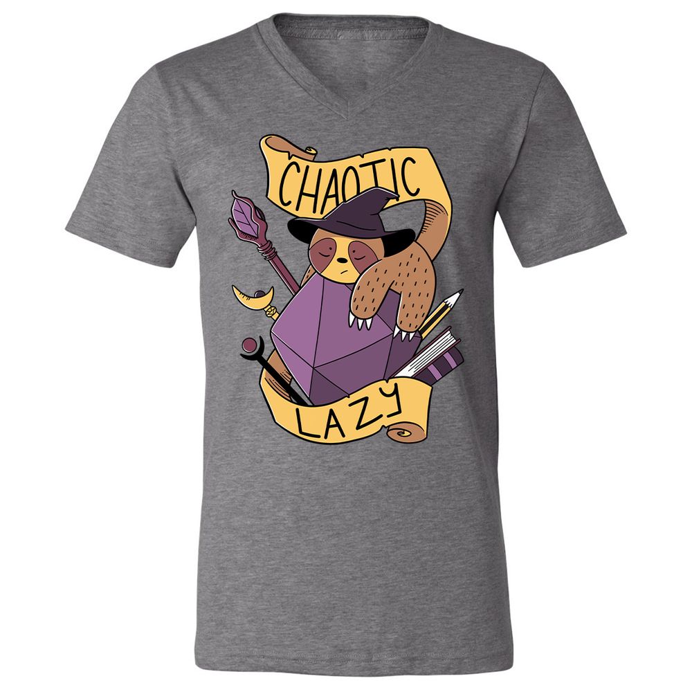 Unisex V-Neck T-Shirt - GK2YEMJK - Deep Heather - 13