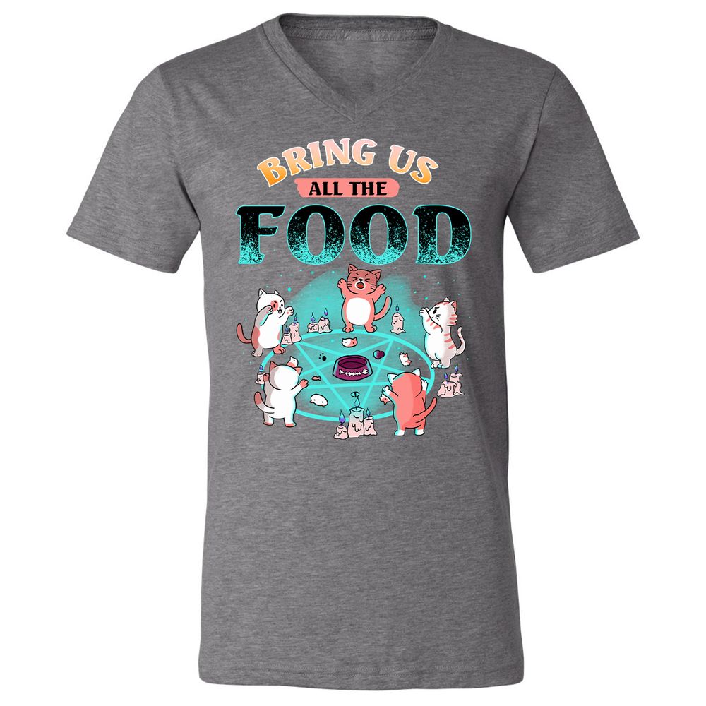 Unisex V-Neck T-Shirt - R1NVUBCZ - Deep Heather - 13