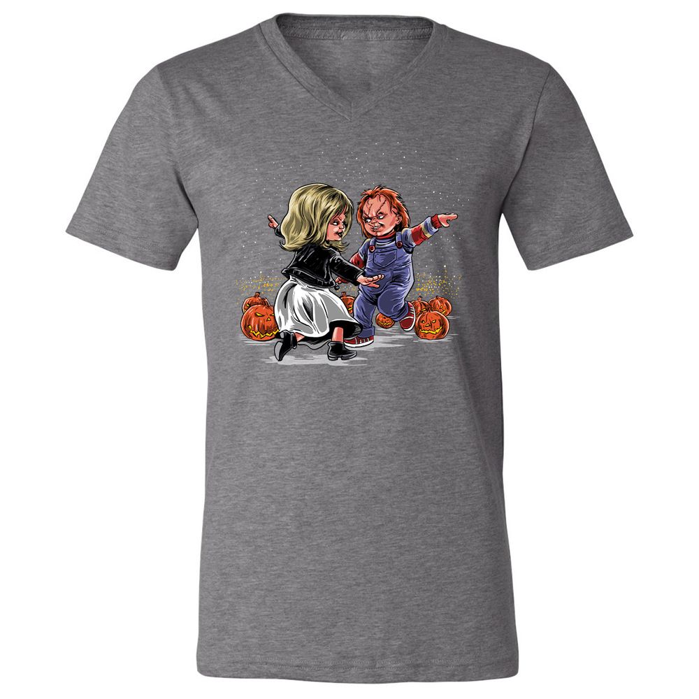 Unisex V-Neck T-Shirt - FCNMF7SY - Deep Heather - 13