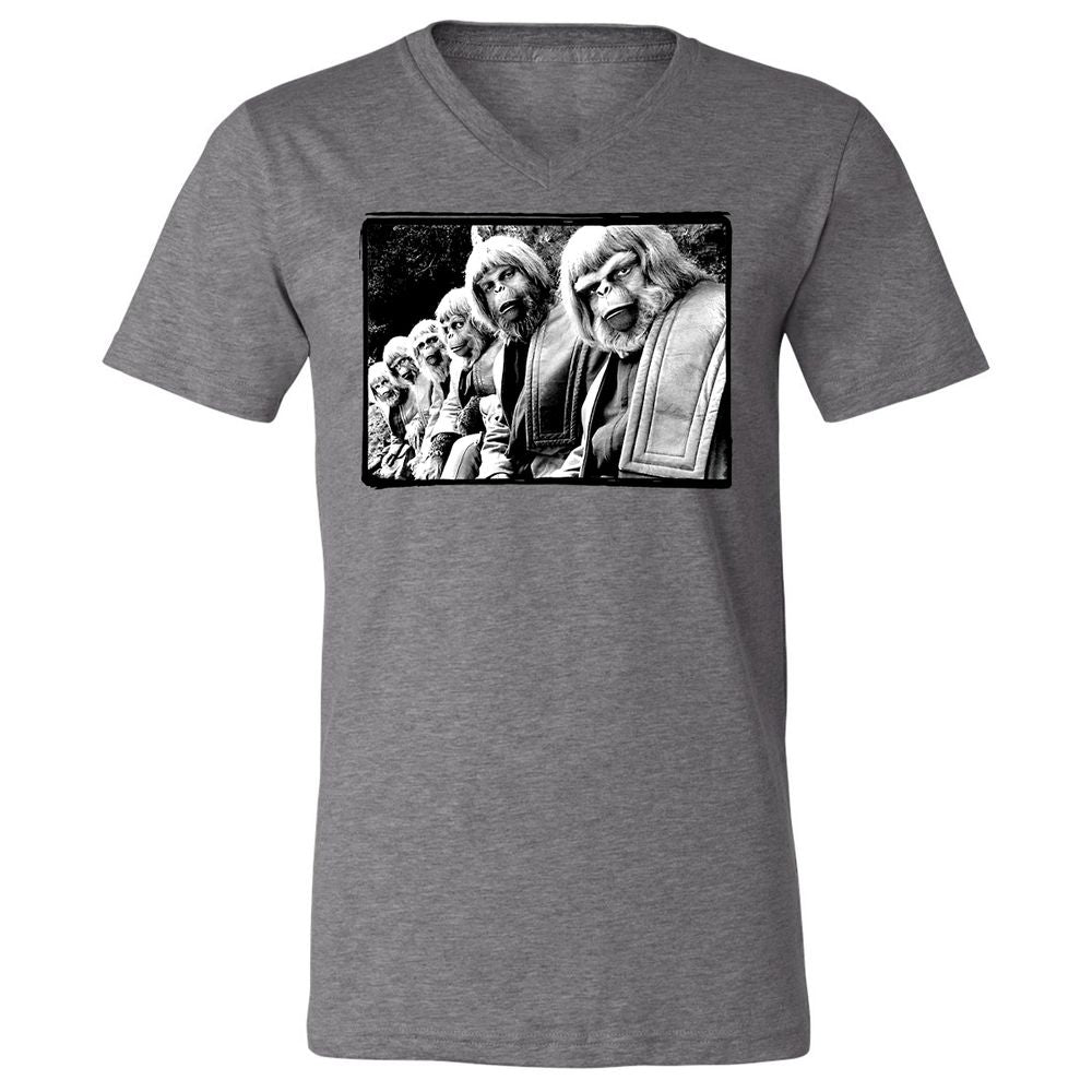 Unisex V-Neck T-Shirt - Z1KHP5M6 - Deep Heather - 13