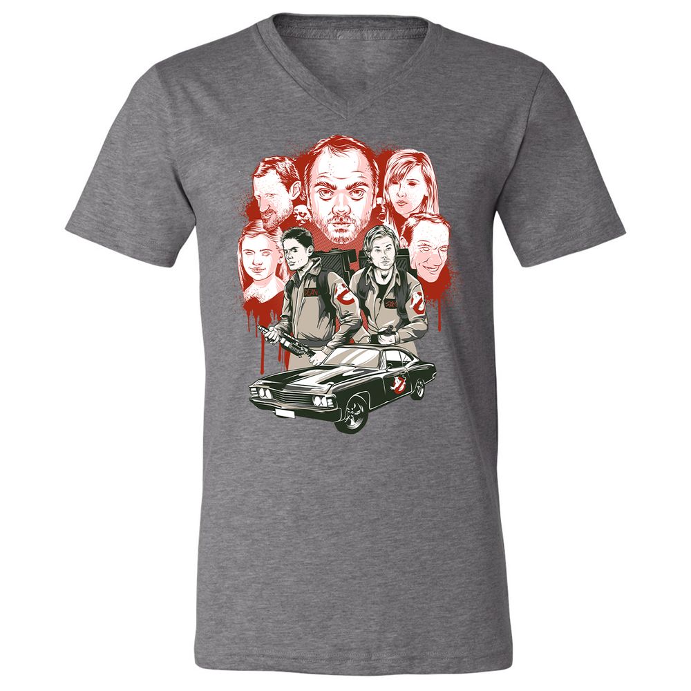 Unisex V-Neck T-Shirt - JN6VNUJB - Deep Heather - 13