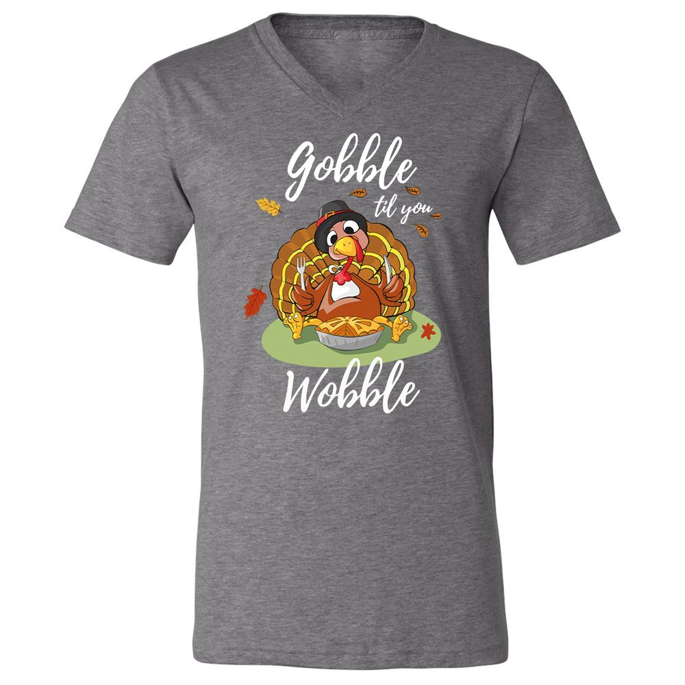 Unisex V-Neck T-Shirt - 8944CQQX - Deep Heather - 13