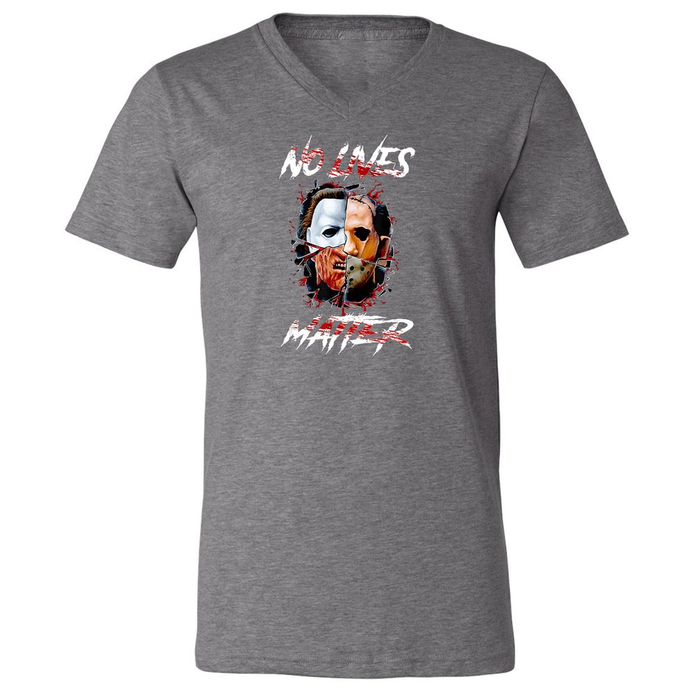 Unisex V-Neck T-Shirt - K1FEBXC3 - Deep Heather - 13