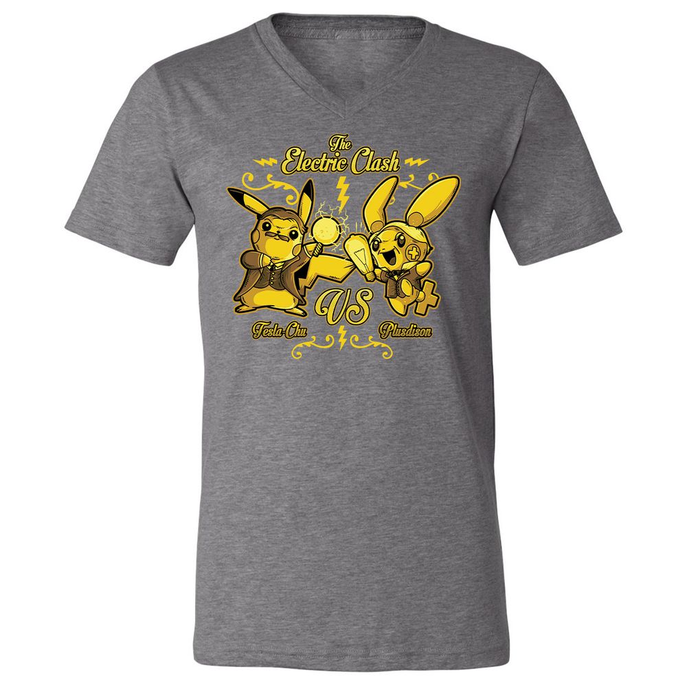 Unisex V-Neck T-Shirt - QWFGCXPK - Deep Heather - 13