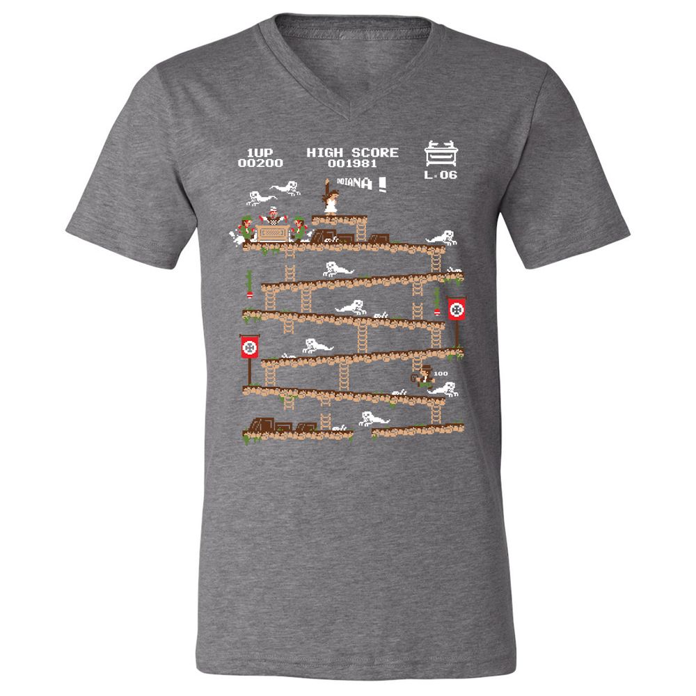 Unisex V-Neck T-Shirt - 34H8G4Y3 - Deep Heather - 13