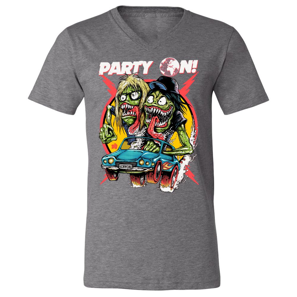 Unisex V-Neck T-Shirt - XLLB9NTX - Deep Heather - 13