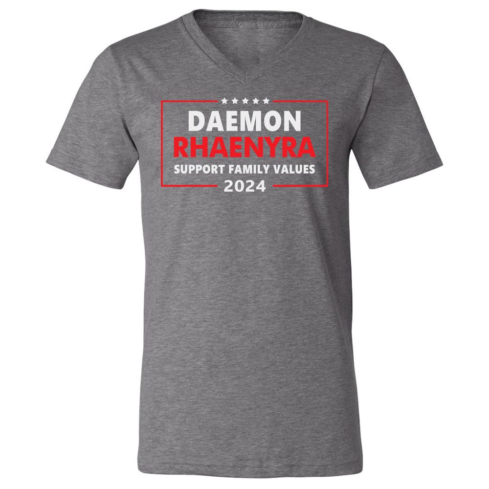 Unisex V-Neck T-Shirt - YTQ5JCNS - Deep Heather - 13