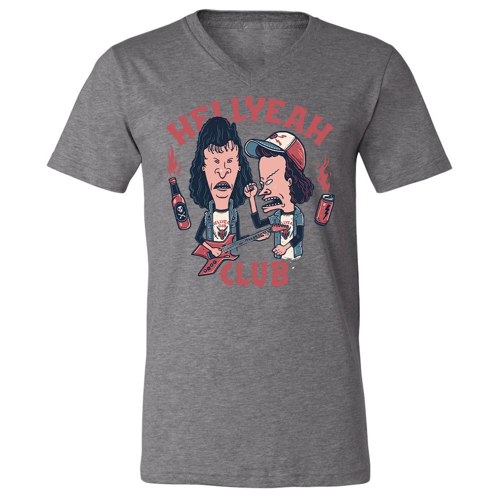 Unisex V-Neck T-Shirt - WTR1WHH9 - Deep Heather - 13