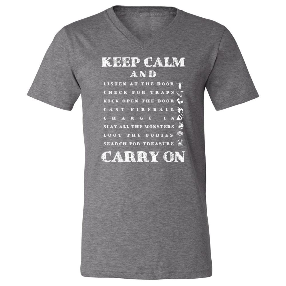 Unisex V-Neck T-Shirt - ZYDH2HSP - Deep Heather - 13