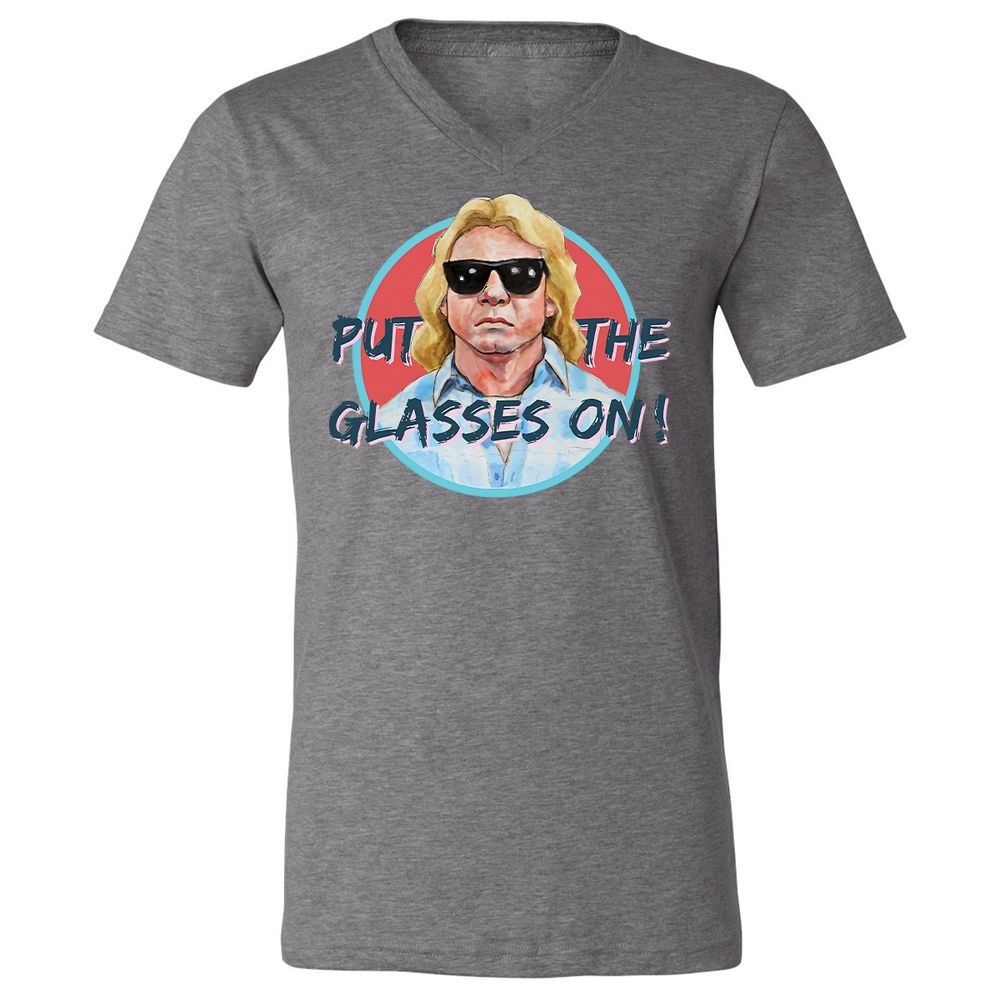 Unisex V-Neck T-Shirt - KWAY1NN6 - Deep Heather - 13