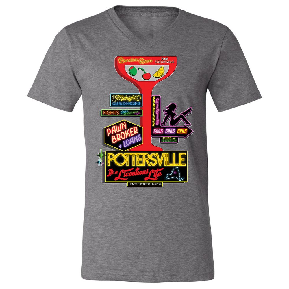 Unisex V-Neck T-Shirt - HMR5XC1A - Deep Heather - 13
