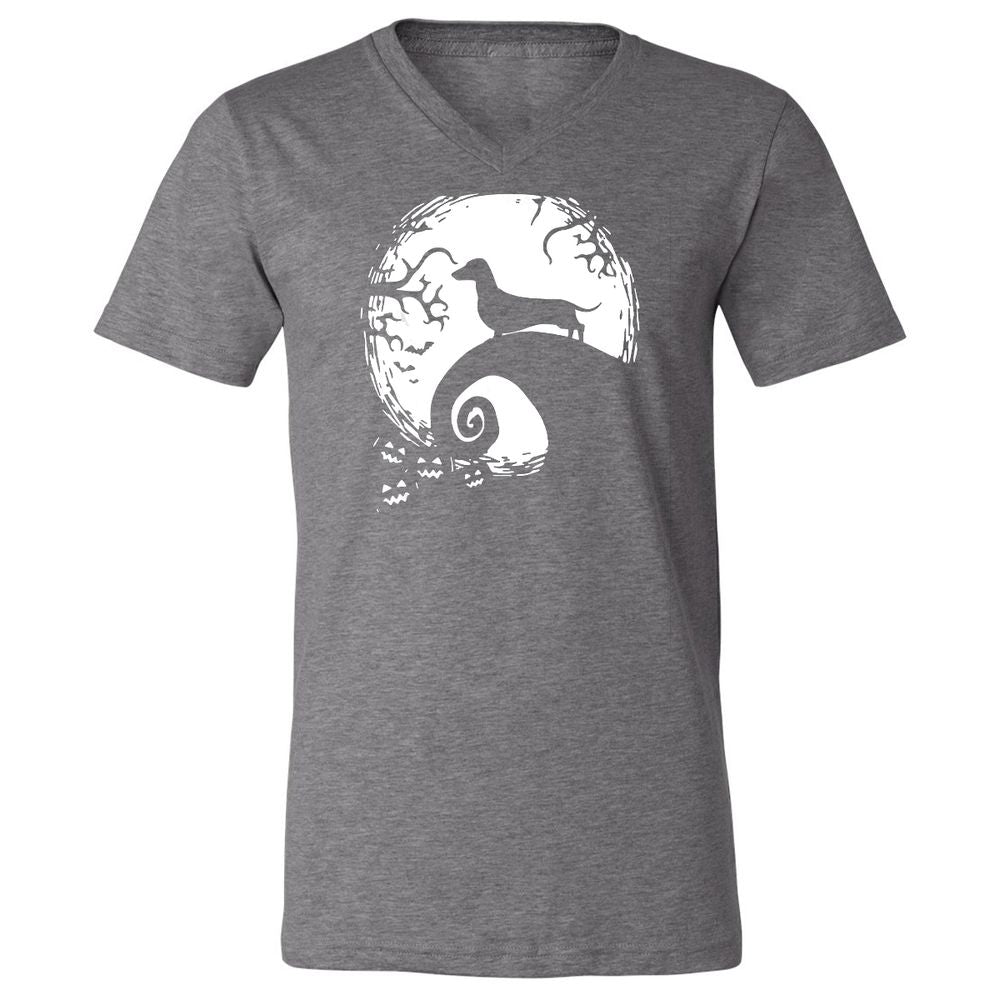 Unisex V-Neck T-Shirt - M6GEFL3Y - Deep Heather - 13