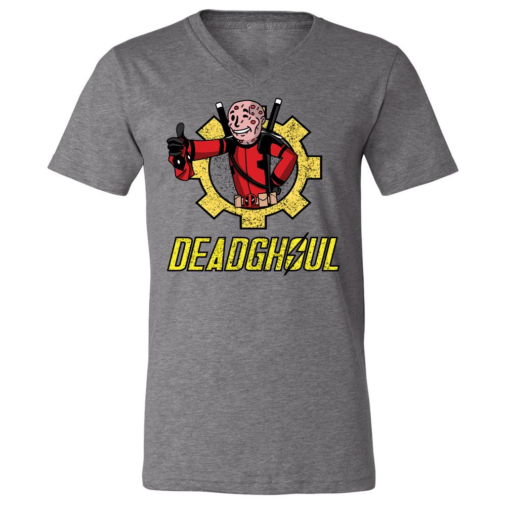 Unisex V-Neck T-Shirt - QWP3K85C - Deep Heather - 13