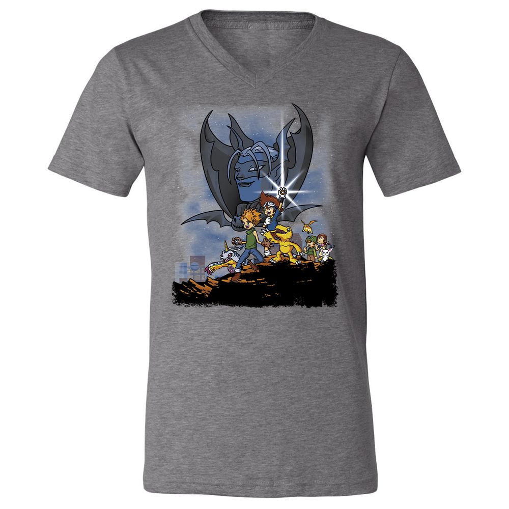 Unisex V-Neck T-Shirt - TCMMZNG4 - Deep Heather - 13