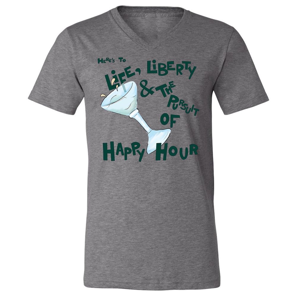 Unisex V-Neck T-Shirt - NQ15DWXG - Deep Heather - 13