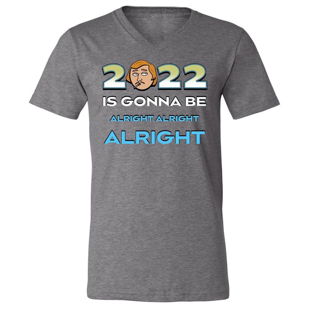 Unisex V-Neck T-Shirt - B6TH4GFD - Deep Heather - 13
