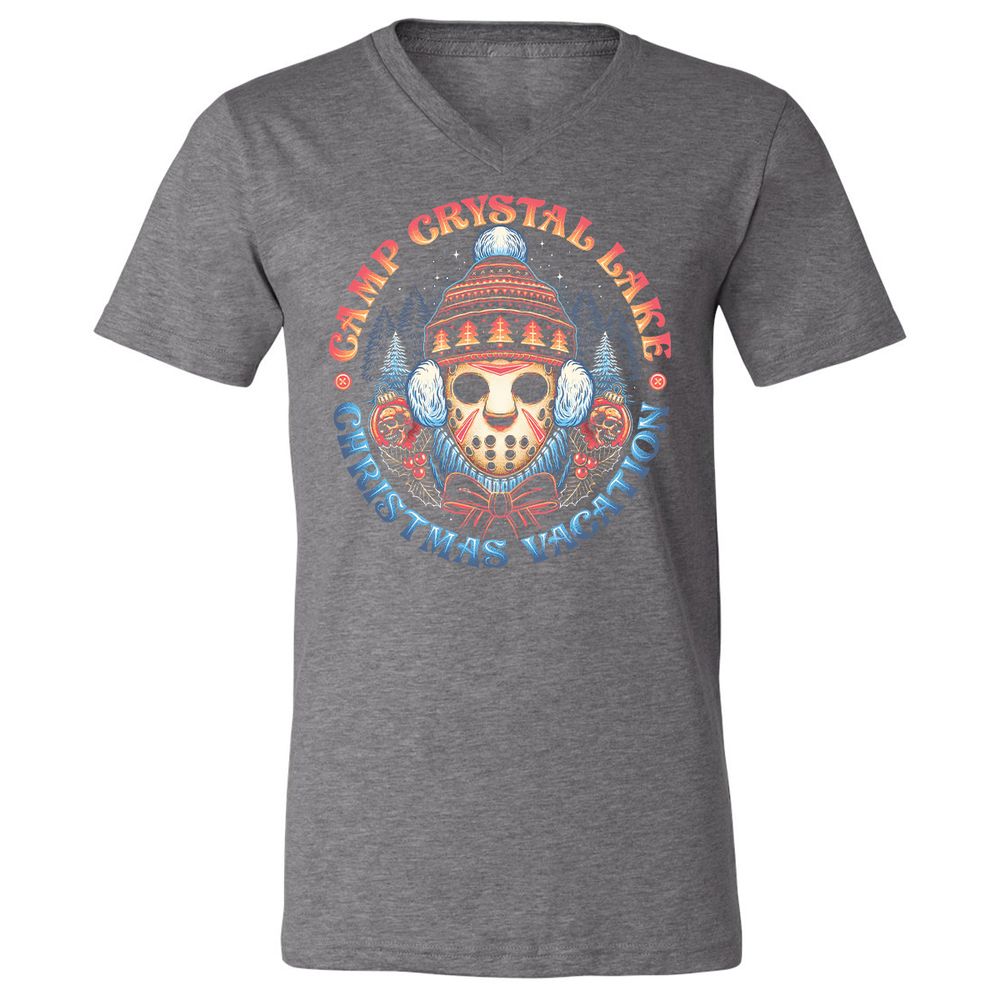 Unisex V-Neck T-Shirt - YM2BRLDH - Deep Heather - 13