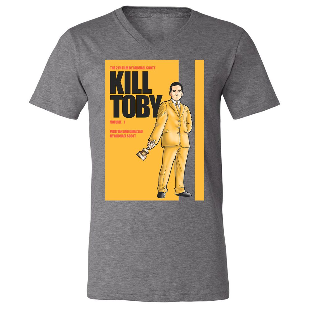 Unisex V-Neck T-Shirt - DFE1HZ8K - Deep Heather - 13