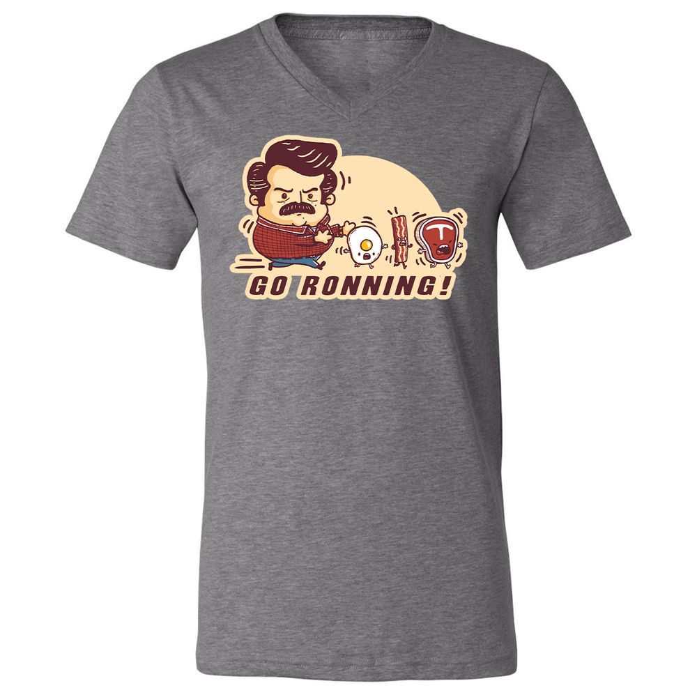 Unisex V-Neck T-Shirt - 47TZFM8T - Deep Heather - 13