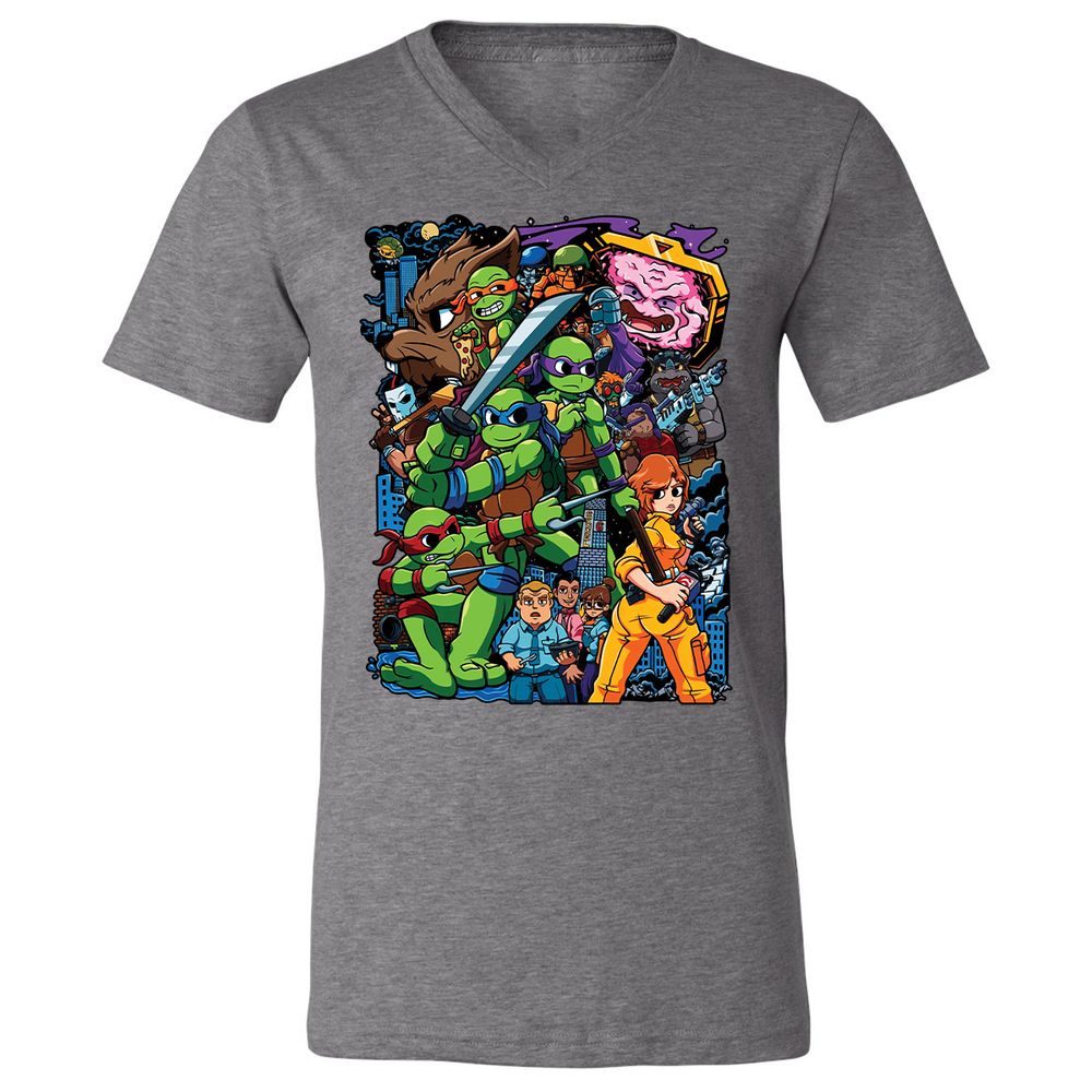 Unisex V-Neck T-Shirt - 4VM2SEBE - Deep Heather - 13