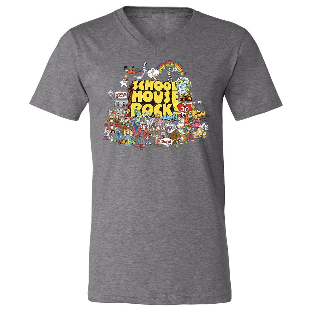 Unisex V-Neck T-Shirt - 9JCS4MXS - Deep Heather - 13