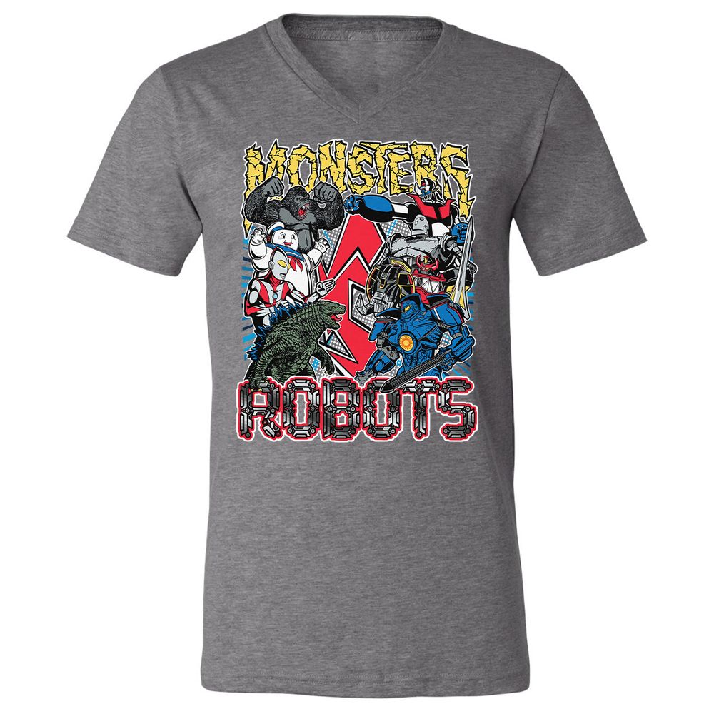 Unisex V-Neck T-Shirt - D4NFX6VP - Deep Heather - 13