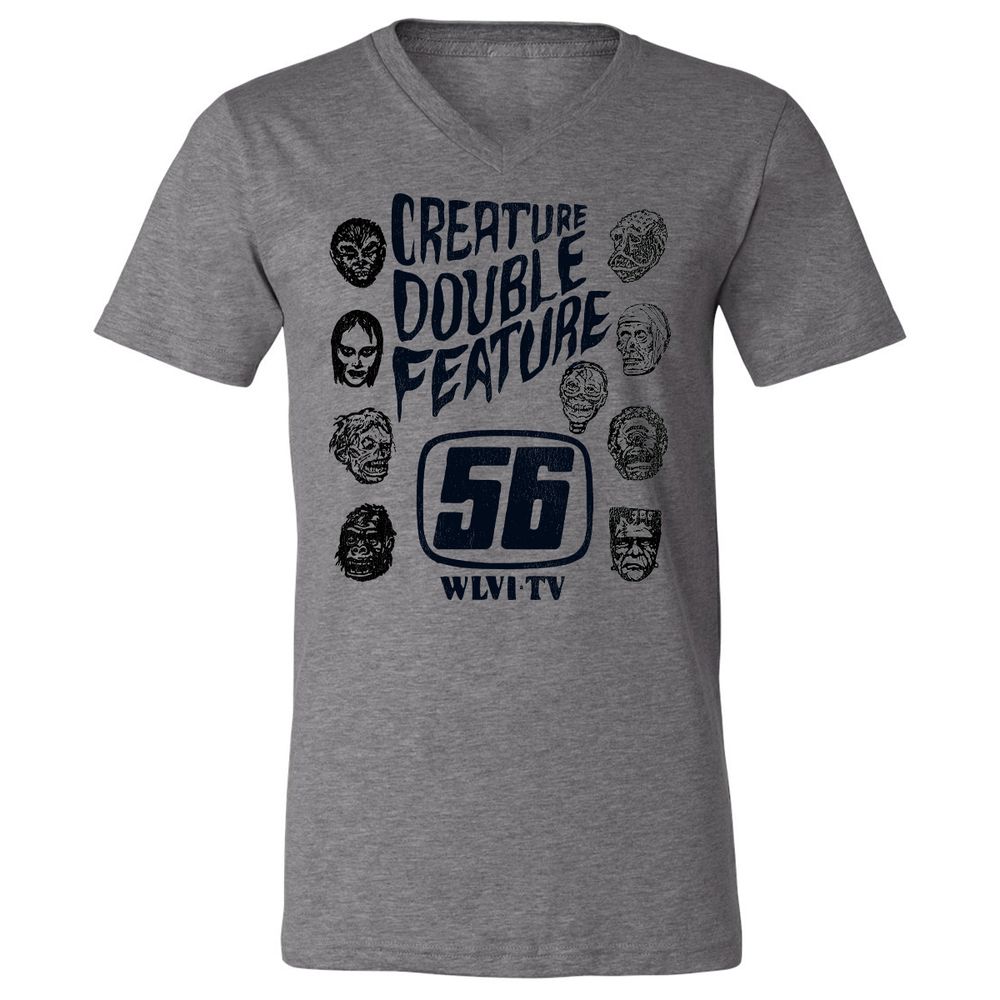 Unisex V-Neck T-Shirt - ZKUNZFPK - Deep Heather - 13