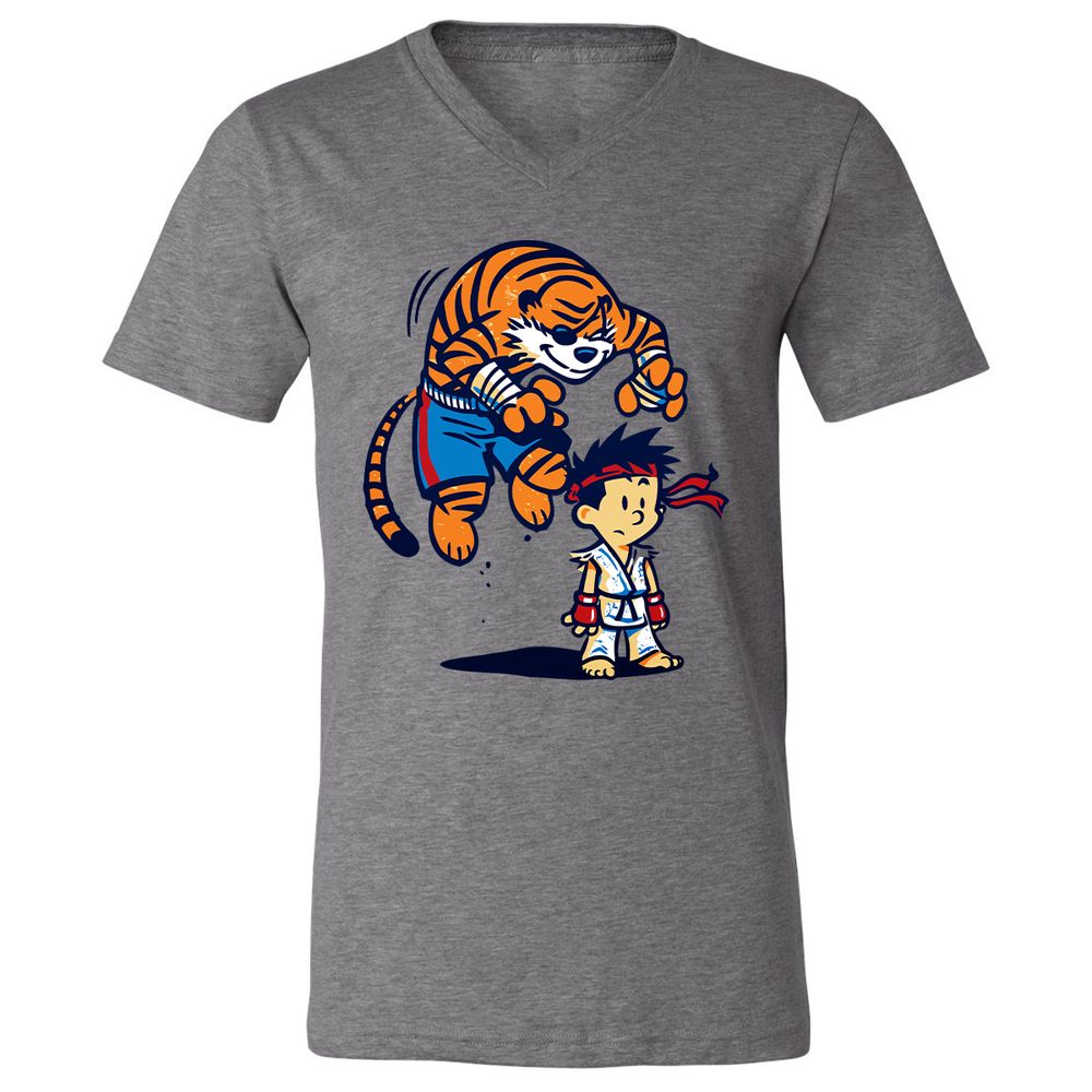 Unisex V-Neck T-Shirt - 673WXYNT - Deep Heather - 13
