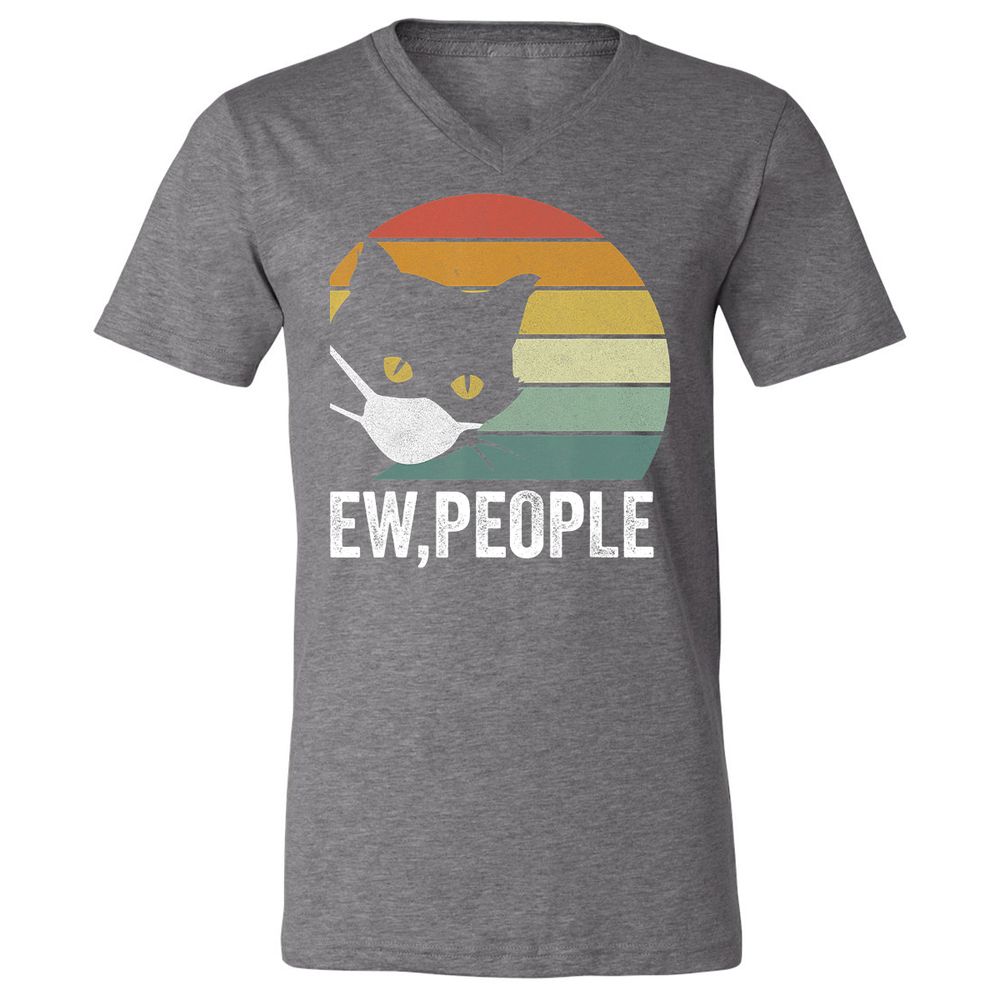 Unisex V-Neck T-Shirt - 89UZW9LN - Deep Heather - 13