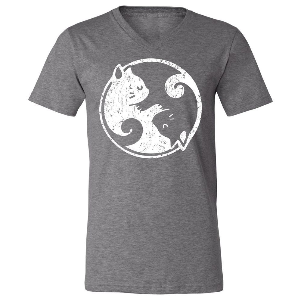 Unisex V-Neck T-Shirt - 6K3GJKV8 - Deep Heather - 13