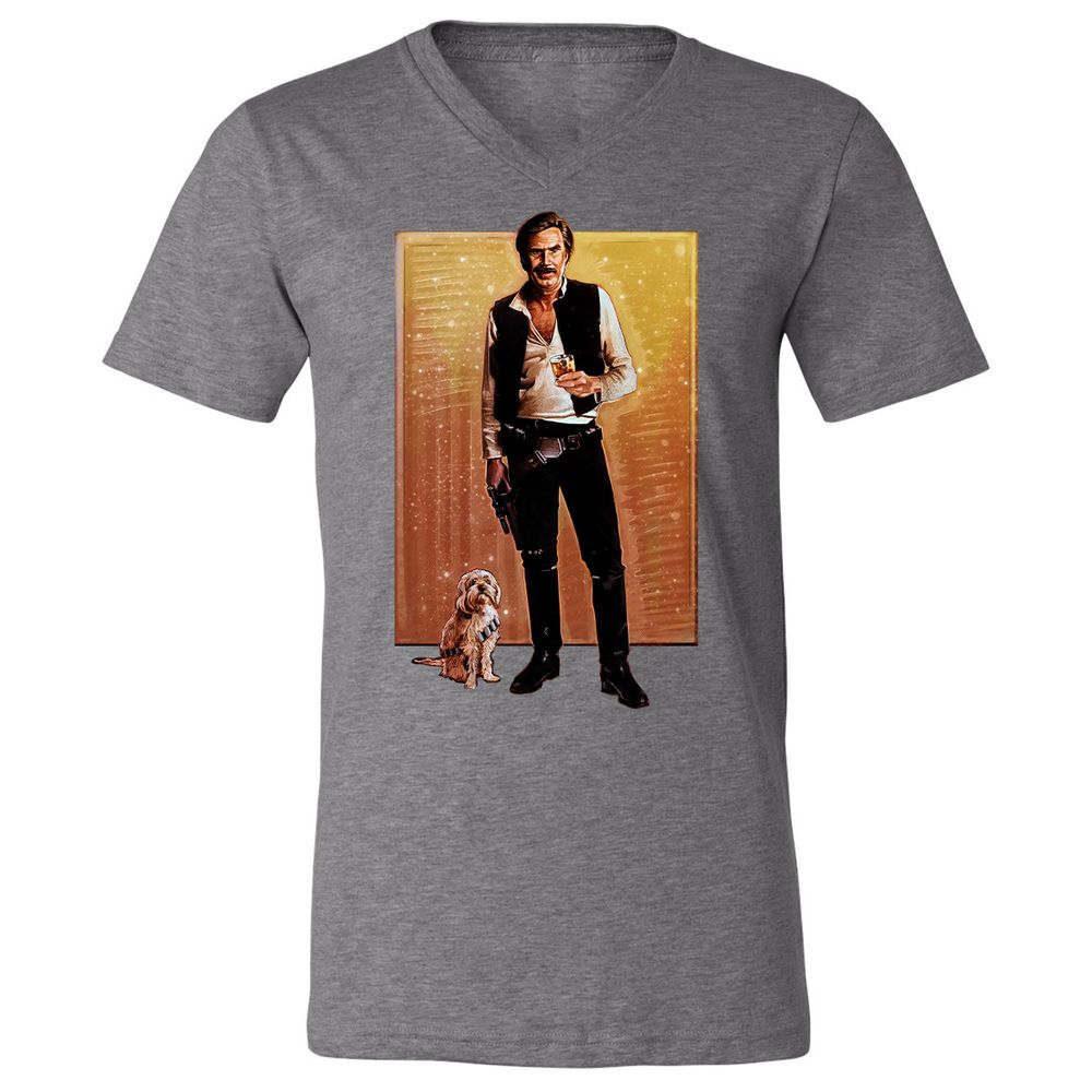 Unisex V-Neck T-Shirt - EBH8B4KZ - Deep Heather - 13