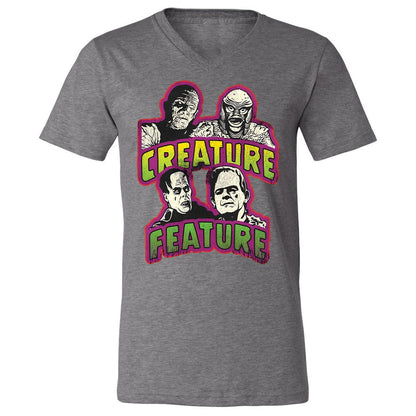 Unisex V-Neck T-Shirt - E3QD1JTW - Deep Heather - 13