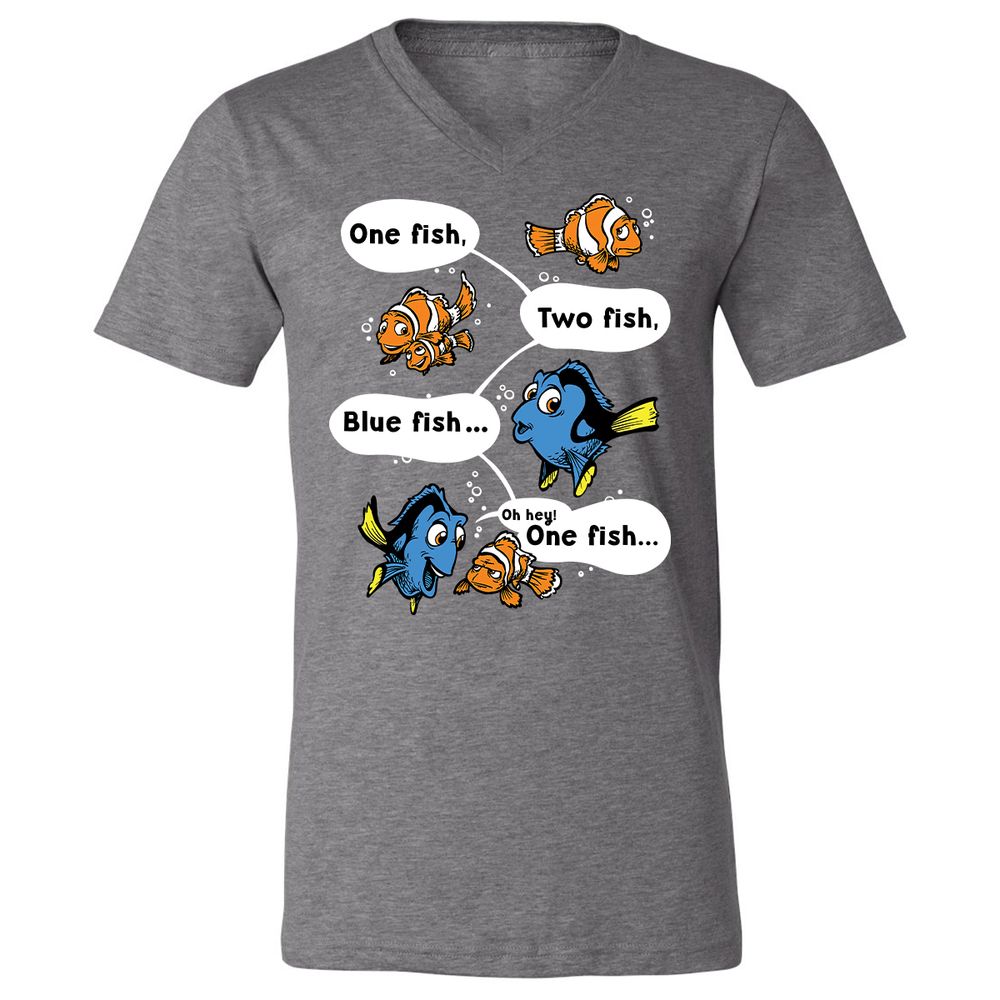 Unisex V-Neck T-Shirt - NQTXKSXD - Deep Heather - 13