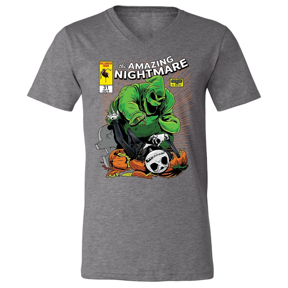 Unisex V-Neck T-Shirt - YDFNZHL5 - Deep Heather - 13