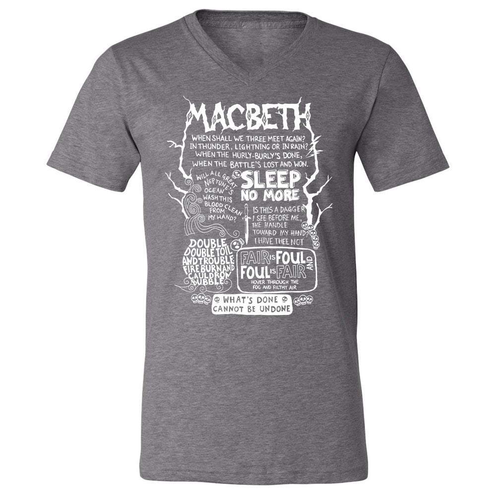 Unisex V-Neck T-Shirt - YE35DLUN - Deep Heather - 13