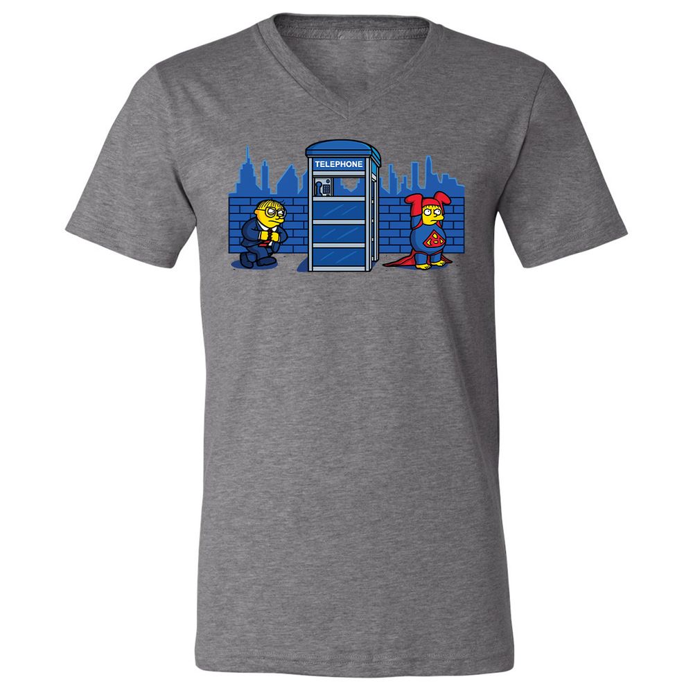 Unisex V-Neck T-Shirt - Z2DDQ5UV - Deep Heather - 13