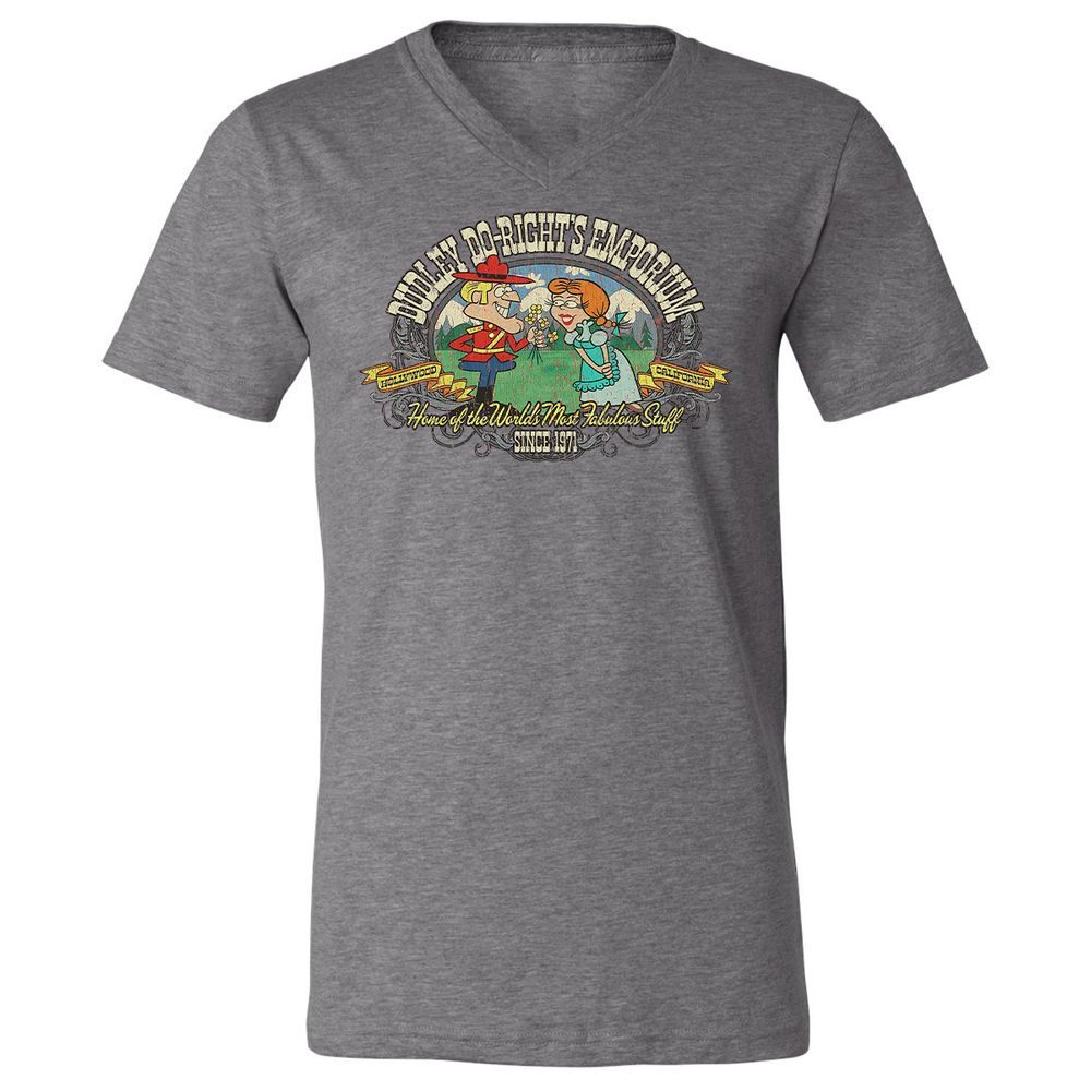 Unisex V-Neck T-Shirt - W5MJZJLQ - Deep Heather - 13