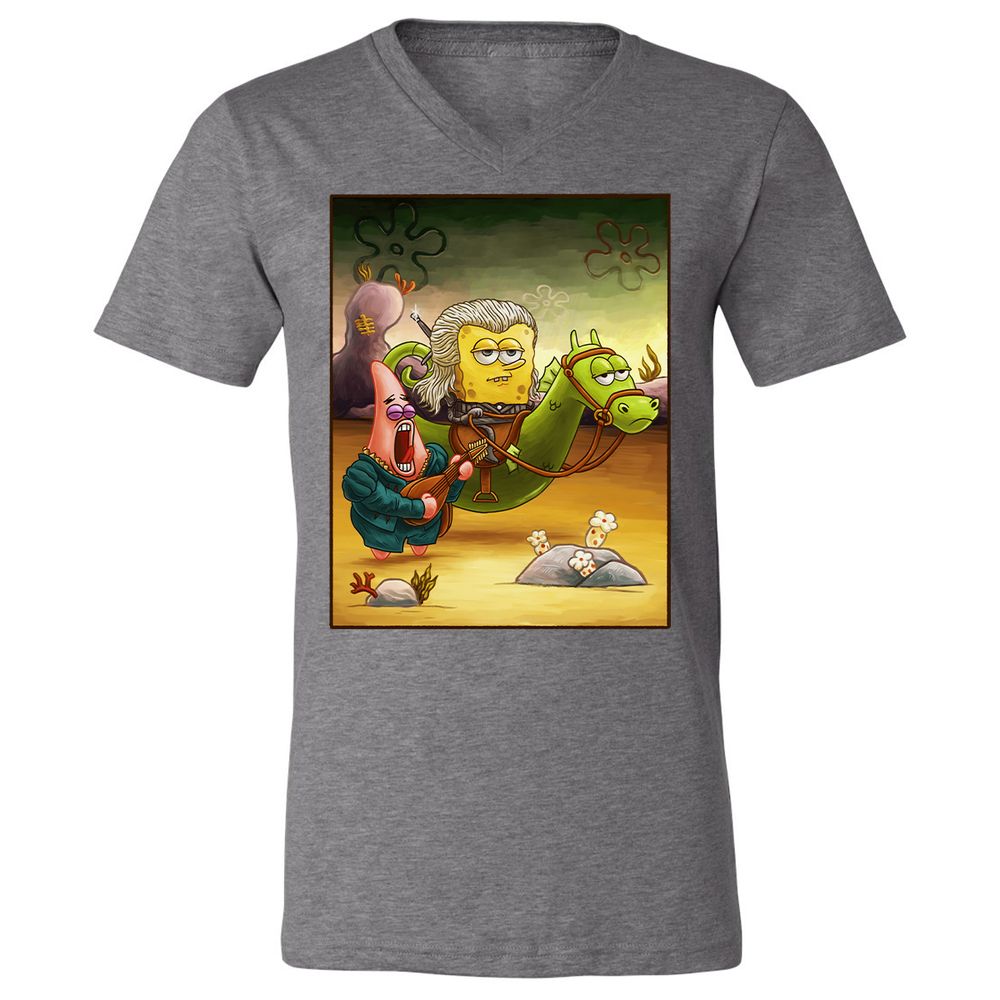 Unisex V-Neck T-Shirt - URPCPEWC - Deep Heather - 13