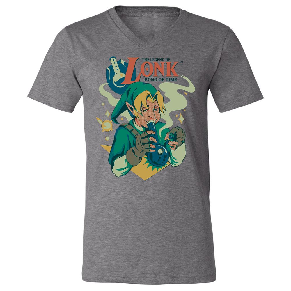 Unisex V-Neck T-Shirt - B98JACLR - Deep Heather - 13