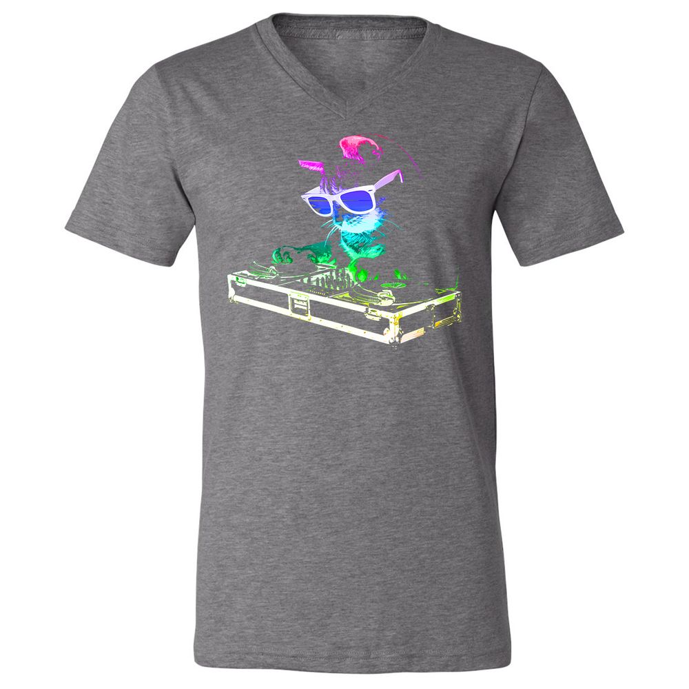 Unisex V-Neck T-Shirt - VY61PJTJ - Deep Heather - 13