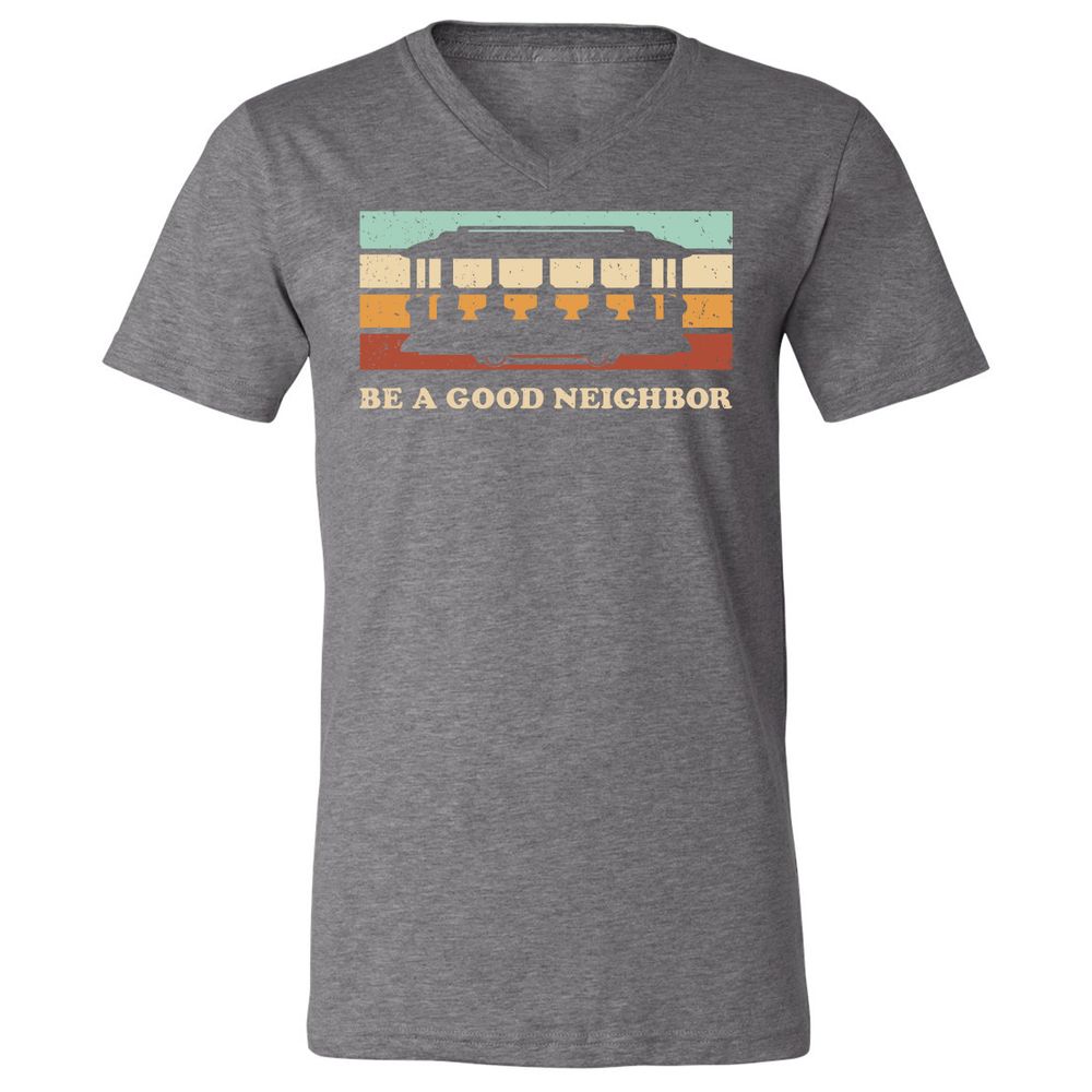 Unisex V-Neck T-Shirt - NYFNZ1QH - Deep Heather - 13