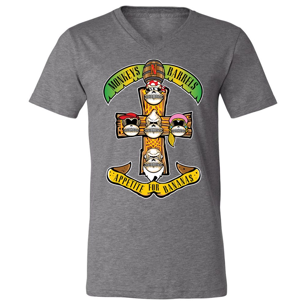Unisex V-Neck T-Shirt - SQ2WY1PF - Deep Heather - 13