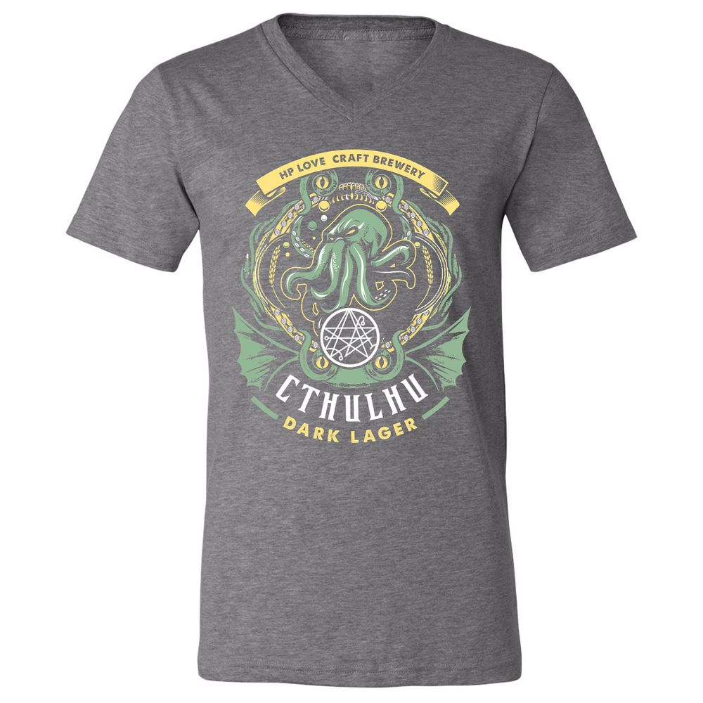Unisex V-Neck T-Shirt - WTNN8CLH - Deep Heather - 13