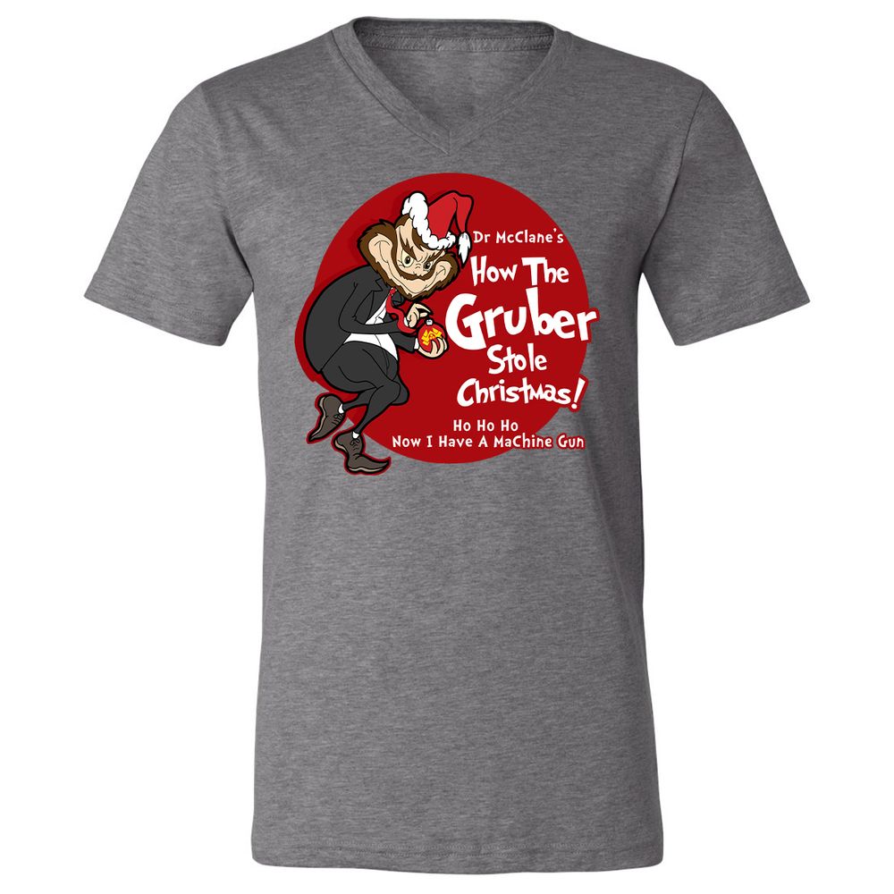 Unisex V-Neck T-Shirt - AYELBFHA - Deep Heather - 13
