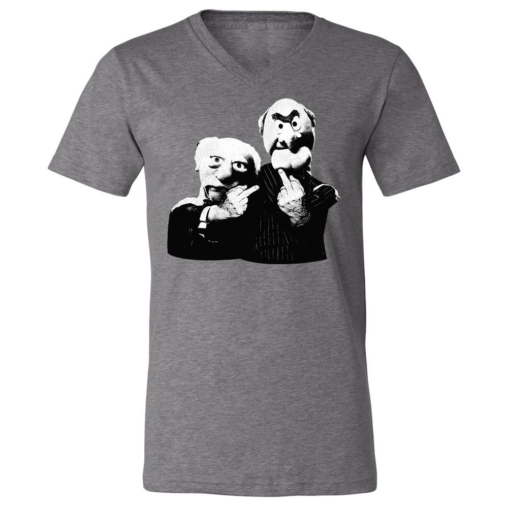 Statler and Waldorf Middle Finger - Deep Heather - 13